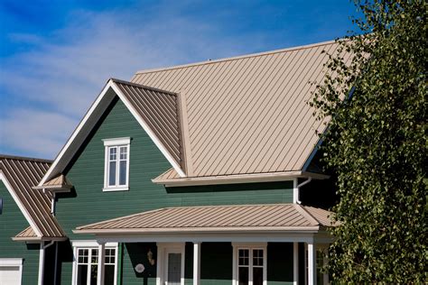 tan metal roof house colors